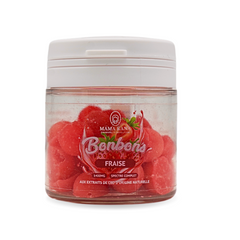 Bonbons 1400mg CBD - Fraise sur un fond blanc