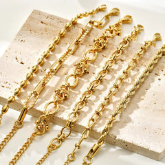 6pc Mixed Chain Bracelet Stack