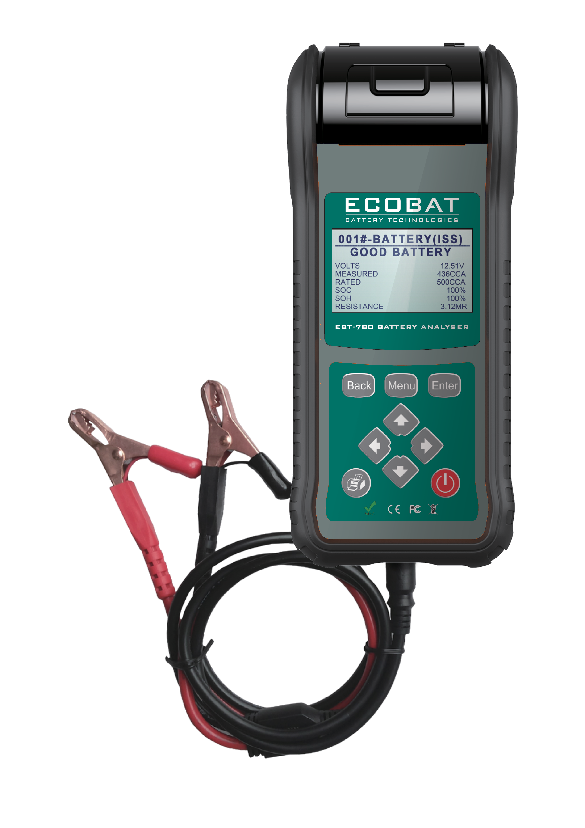 Ecobat Elektronisk Batteritester Ebt-780 M/Printer shown in product view