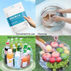 2PCS Collapsible Bucket 3 Gallon Container Folding Water Basin Portable Wash Basin