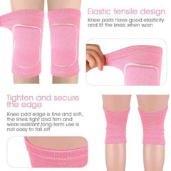 Knee Pads for Kids Suit for Age 7-12 Years, Wrestling Knee Pads Volleyball Knee Pads Thick Sponge Youth Girls Anit-Slip Sport Knee Support Brace for Volleyball Dance Yoga Running Climbing Pink