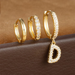 Dazzling Initial Diamond Earrings