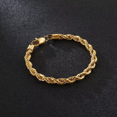 14K Gold Plated Rope Chain Bracelet