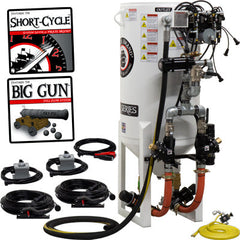 Abrasive Blast Pot, Stationary, 10.0 cu. ft. (285 L), Short Cycle Pressure Release, Electric, 2-Outlet, w/Wall-Mounted Abrasive Cut-Off