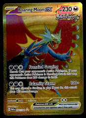 Roaring Moon EX Gold Card Paradox Rift 262/182, NM Pokemon Card