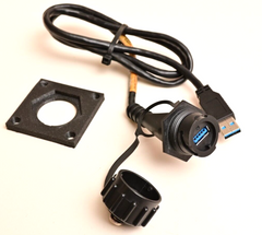 Molex IP67 Panel Mount USB Cable Female to Male 3.0/3.x Gen1 2.66ft 847330004