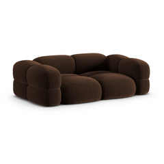 Sofa 3-osobowa aksamitna LORETTO czekoladowy