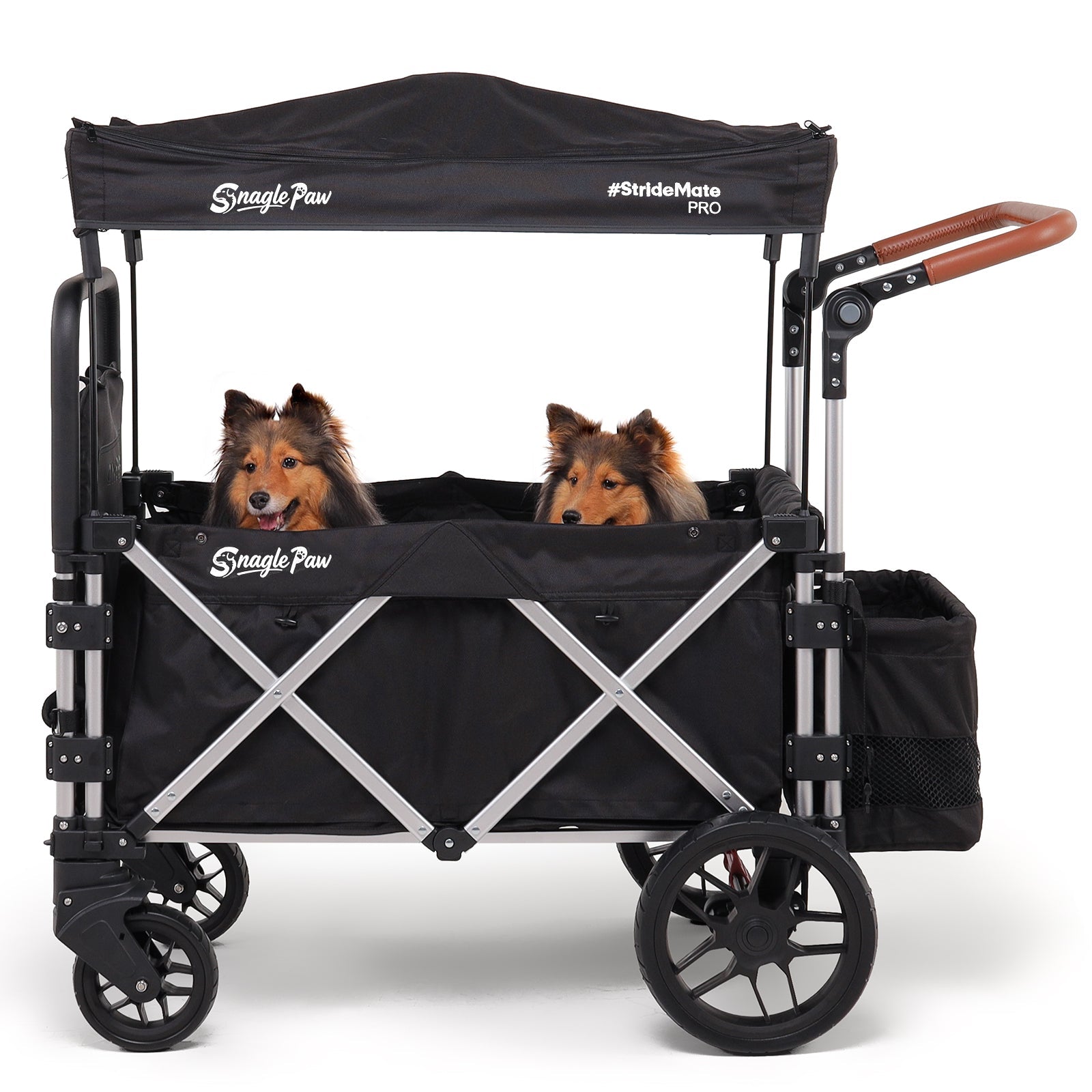 Snagle Paw StrideMate PRO – Best Dog Strollers for Large Dogs with Ramp – Heavy‑Duty 220 lb Capacity Large Dog Stroller Wagon for Senior, Injured & Disabled Pets, Fits 2 Dogs, Outdoor Adventures & Recovery