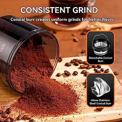 BEEONE Burr Coffee Grinder with Digital Control, Espresso Grinder with 31 Precise Settings for 1-10 Cups, Coffee Been Grinder with Time Display for Home use, Black