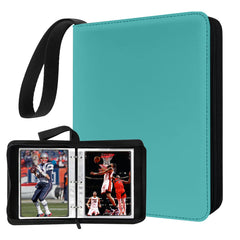 Mini Card Binder 1-Pocket Super Lightweight Zipper Binder Holds 80+ Trading Cards Small Cards Binder for TCG MTG Sports & Game Cards Portable Gift for Girls & Collectors (Sky blue)