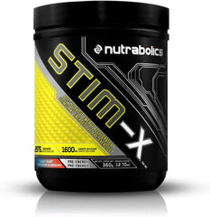 NUTRABOLICS Stim-X Pre Workout Supplement, Candy Blast, 60 Servings, 360 Count