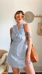 Vintage 70s halter mini dress