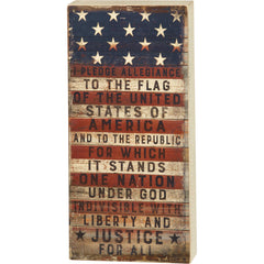 Pledge To The Flag, 18" Box Sign - Primitives by Kathy