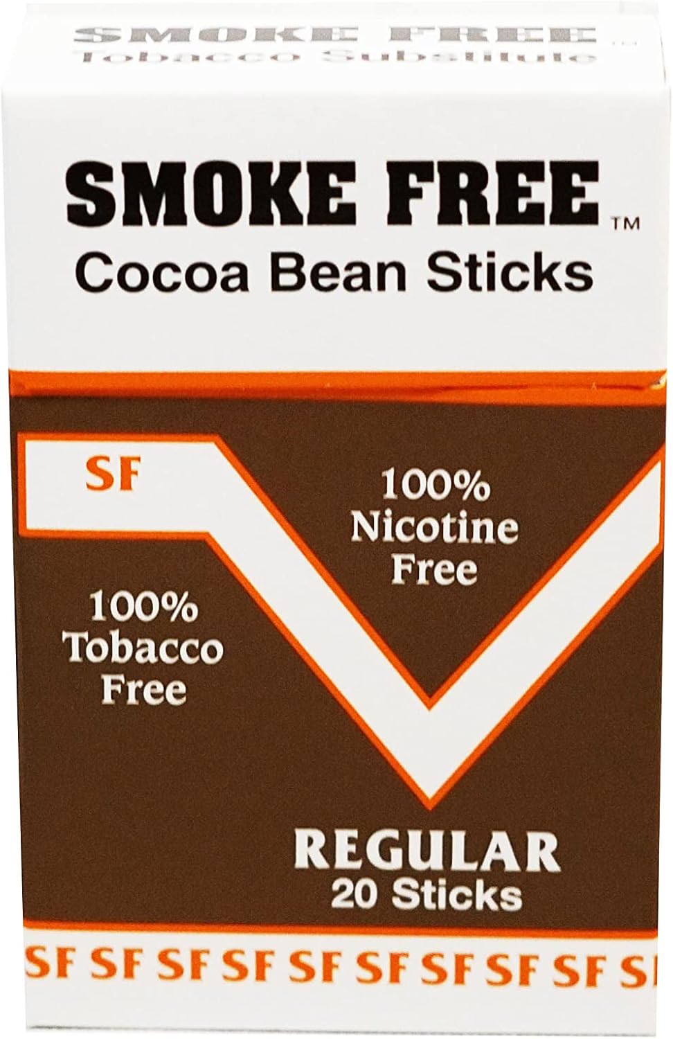 Smoke Free Regular One Pack Cocoa Bean Sticks, Nicotine Free - Herbal Cigarettes - Tobacco-Free - Non-Habit Forming Cigarettes - Quit Smoking- 20 Sticks