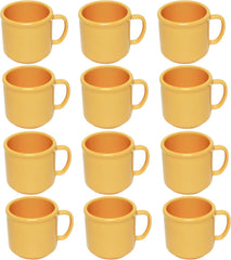 10 oz Mug Melamine Set of 12- Dishwasher Safe Break-Resistant Coffee Cup Set Reusable Plastic Cup for Latte Cappuccino Cocoa Hot Tea Mocha Home Cafe Restaurants