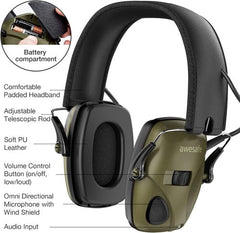 awesafe Electronic Shooting Ear Protection-NRR 24dB Noise Reduction Headphones for Hunting & Gun Range Use