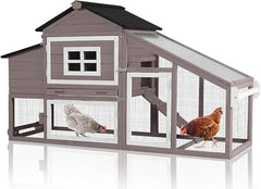 ChickMobile Portable Wooden Chicken Coop – Nesting Box, Wheels & Weatherproof Roof