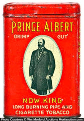 Prince Albert Now King Tobacco Tin • Antique Advertising