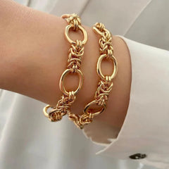 2pc Mixed Chain Bracelet Stack
