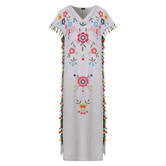 Women's Casual V-Neck Short-Sleeve Dress