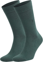 AWS/American Made Dark Green Dress Socks for Men Bamboo Crew Socks 1 Pair