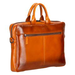 Solo Pelle Leder Aktentasche I Businesstasche I Arbeitstasche I Reisetasche I Tasche Apollo MacBook 13 Zoll + 14 Zoll M1 M2