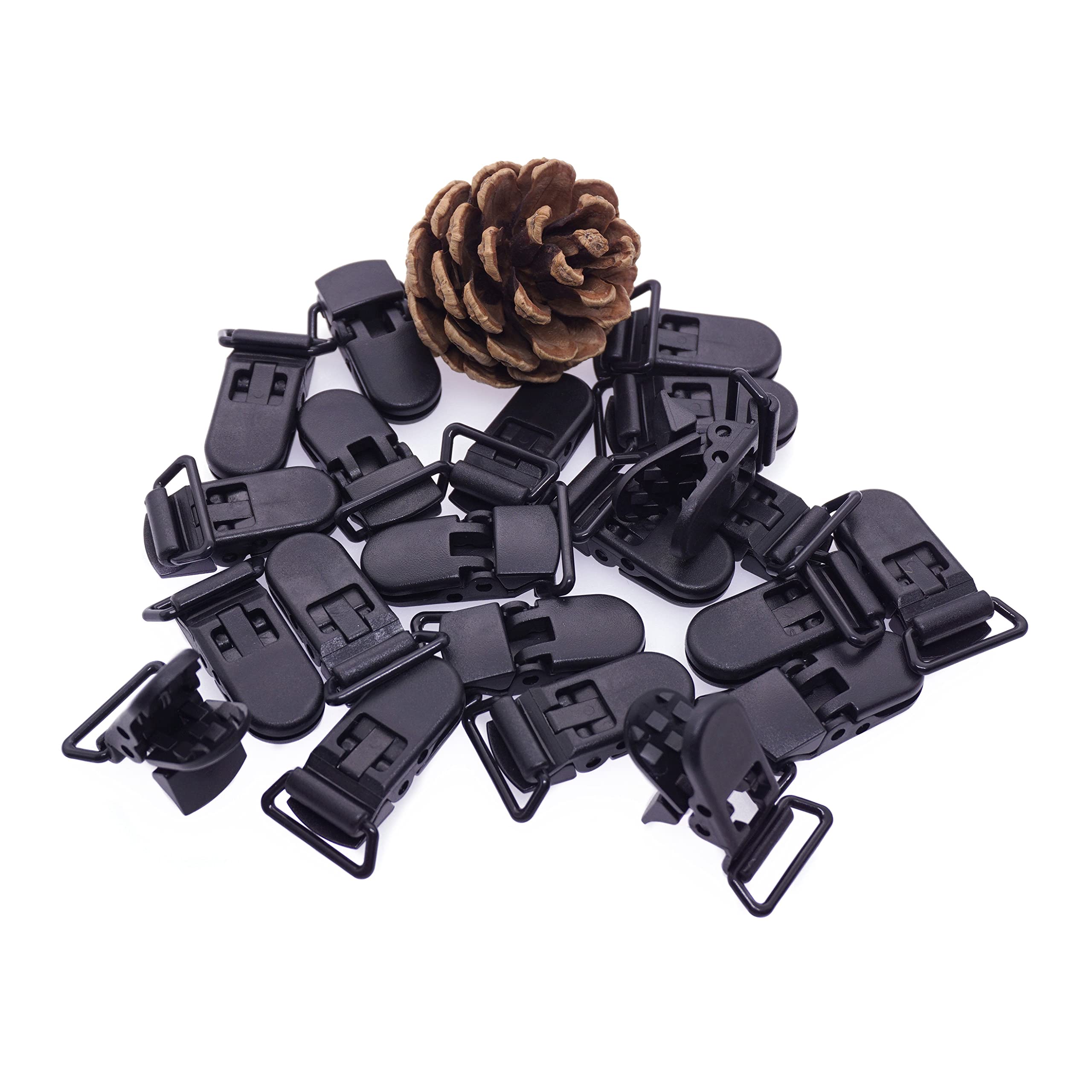 Sutoyuen 25Pcs Pacifier Clips Holders Suspender Mitten Binky Clip For Diy Teething Toys Baby Blankets Bib Holder Suit For 20Mm R