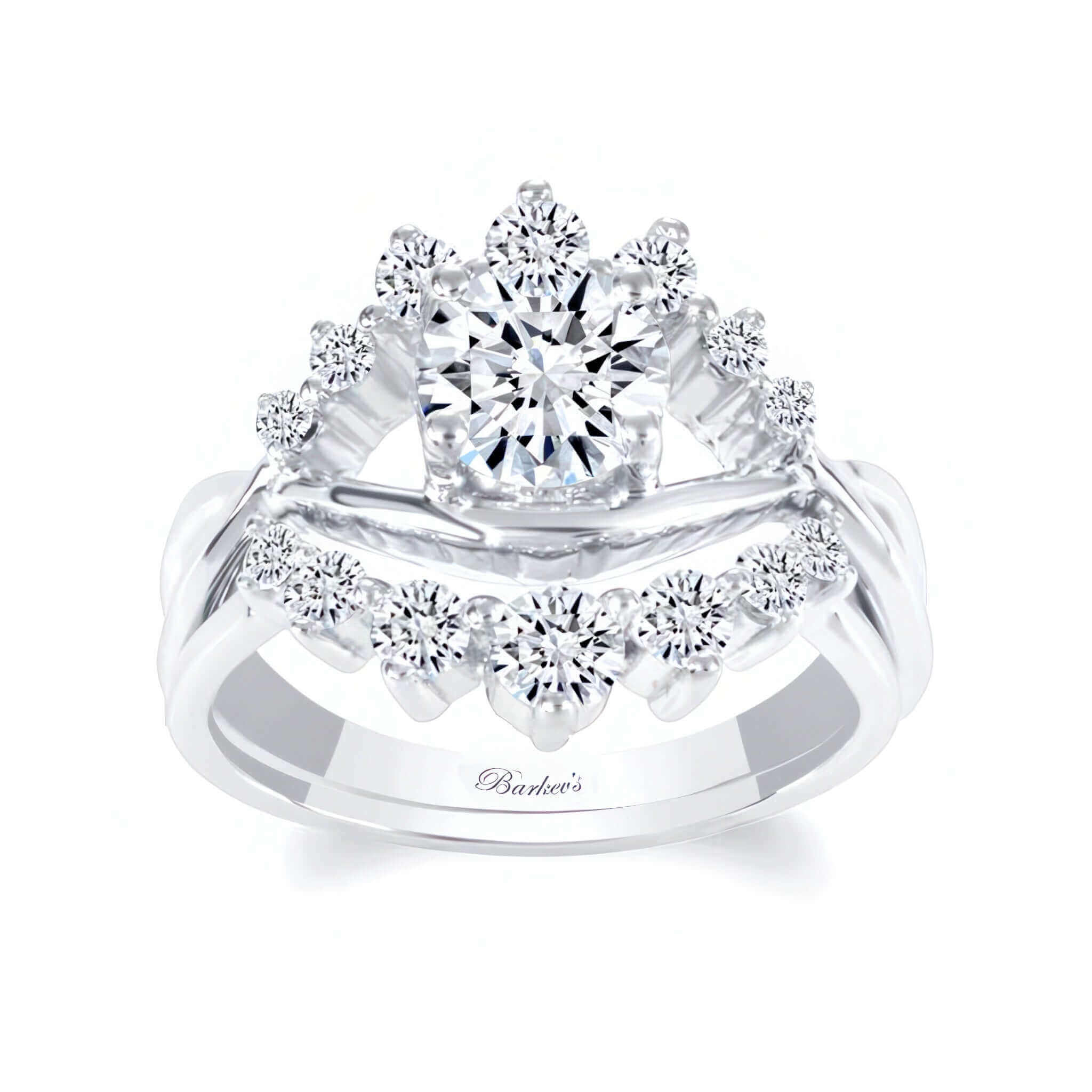 Moissanite Unique Wedding Set