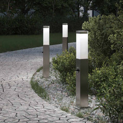 vidaXL Pollerleuchten mit Sensor 3 Stk. 50 cm Edelstahl IP44