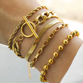 5pc Luxe Chain Bracelet Stack