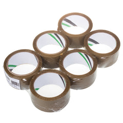 Taśma klejąca samoprzylepna pakowa brązowa solvent 54m 48mm - 6 sztuk