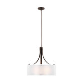 Generation Lighting - 6537303-710 - Three Light Pendant - Elmwood Park - Bronze