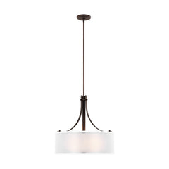 Generation Lighting - 6537303-710 - Three Light Pendant - Elmwood Park - Bronze