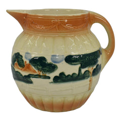 Roseville Early Ware 1910-16 Vintage Art Pottery Ceramic Landscape Pitcher - Just Art Pottery