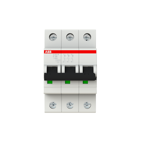 ABB S203M-C32 Miniature Circuit Breaker - 3P - C - 32 A 2CDS273001R0324