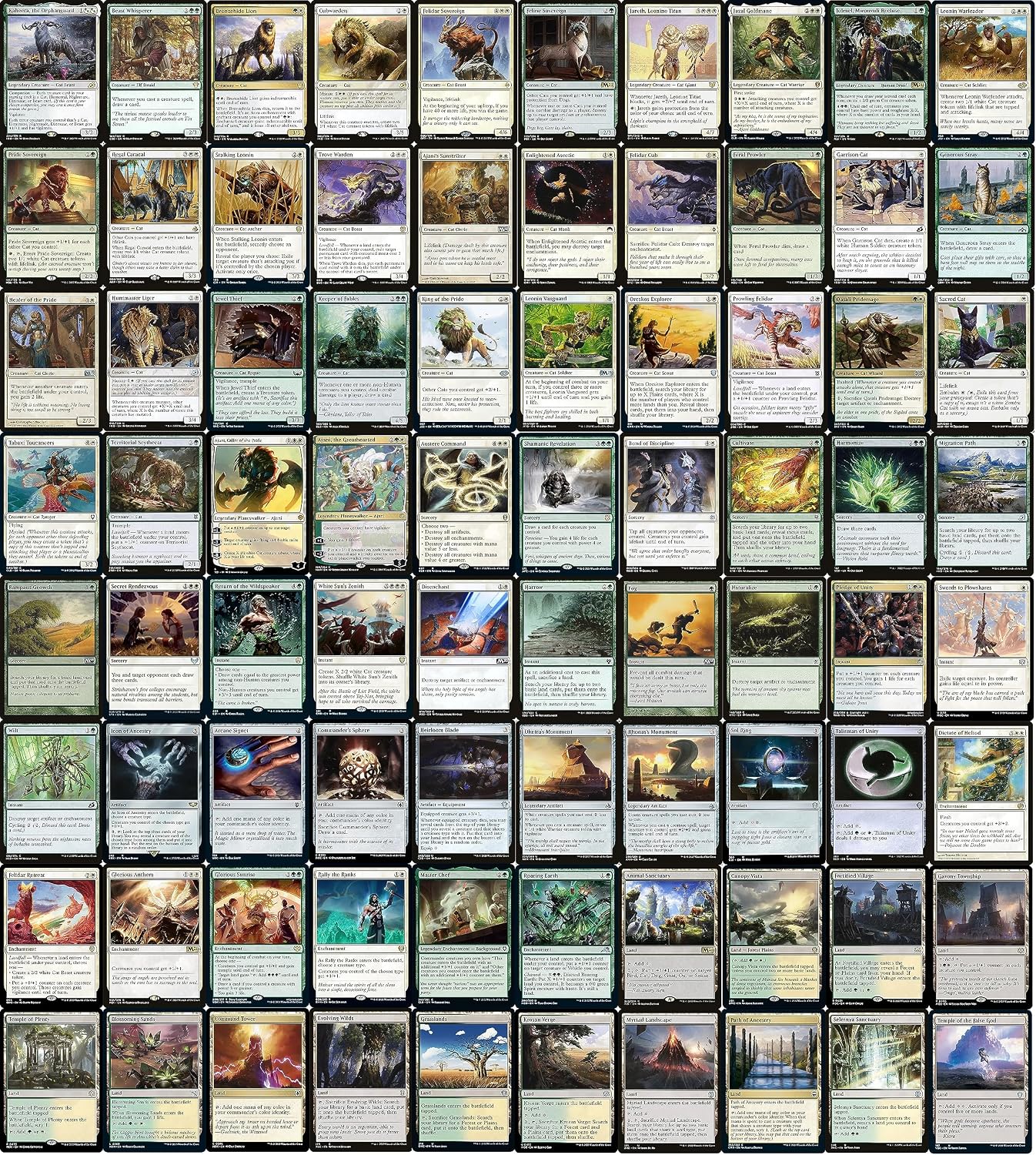 Cat Commander Deck - EDH - 100 Card - Custom Magic The Gathering Deck - Very Strong!