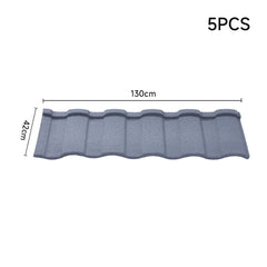 Rainbow Tile Stone Coated Metal Roofing Shingles 5pcs