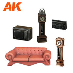 AK Interactive LIVING ROOM ACCESSORIES – SCENOGRAPHY WARGAME SET