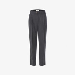 Women's Wool Tailored Pants - Melange Gray - Erthe Golf