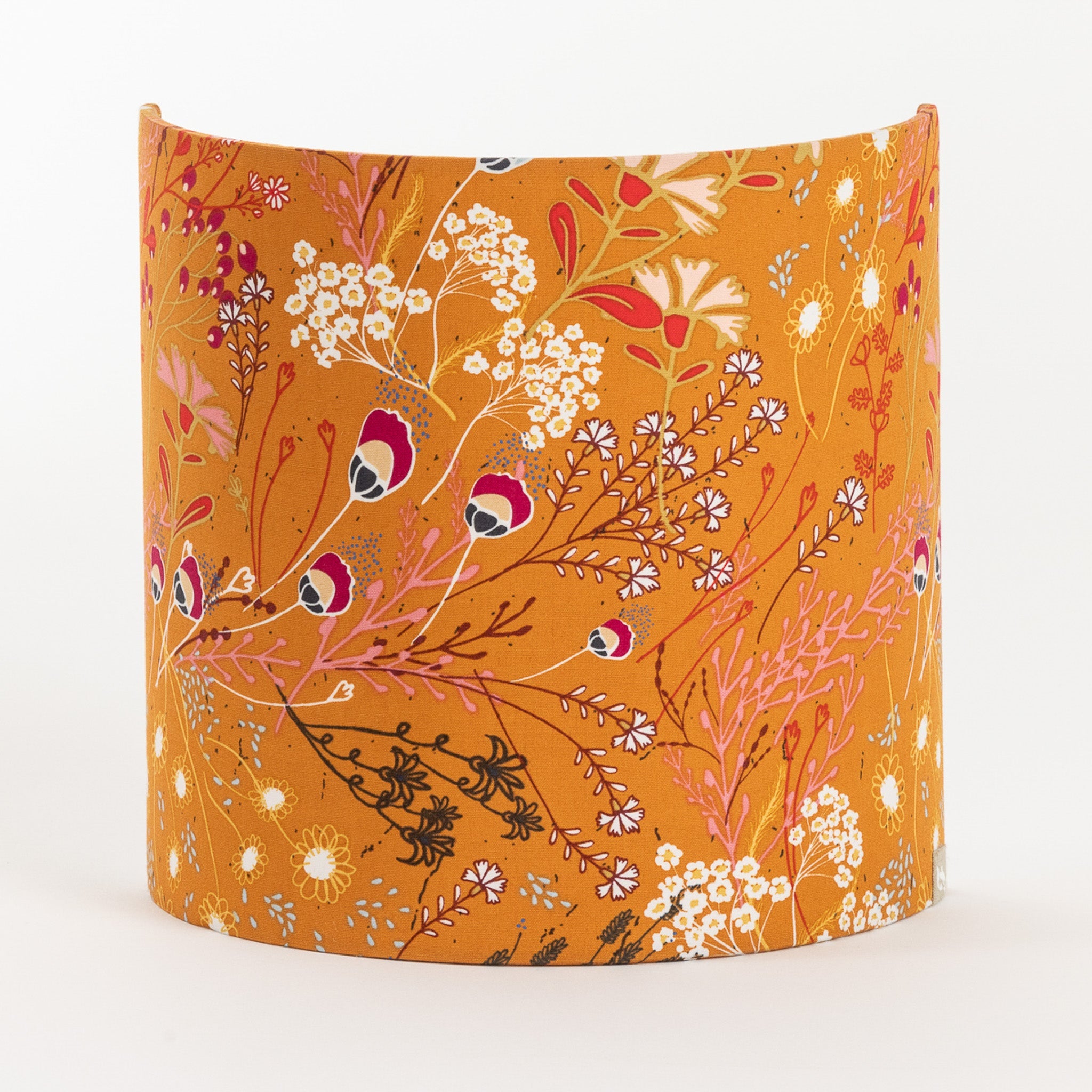 Applique murale demi lune tissu Symphonie ocre