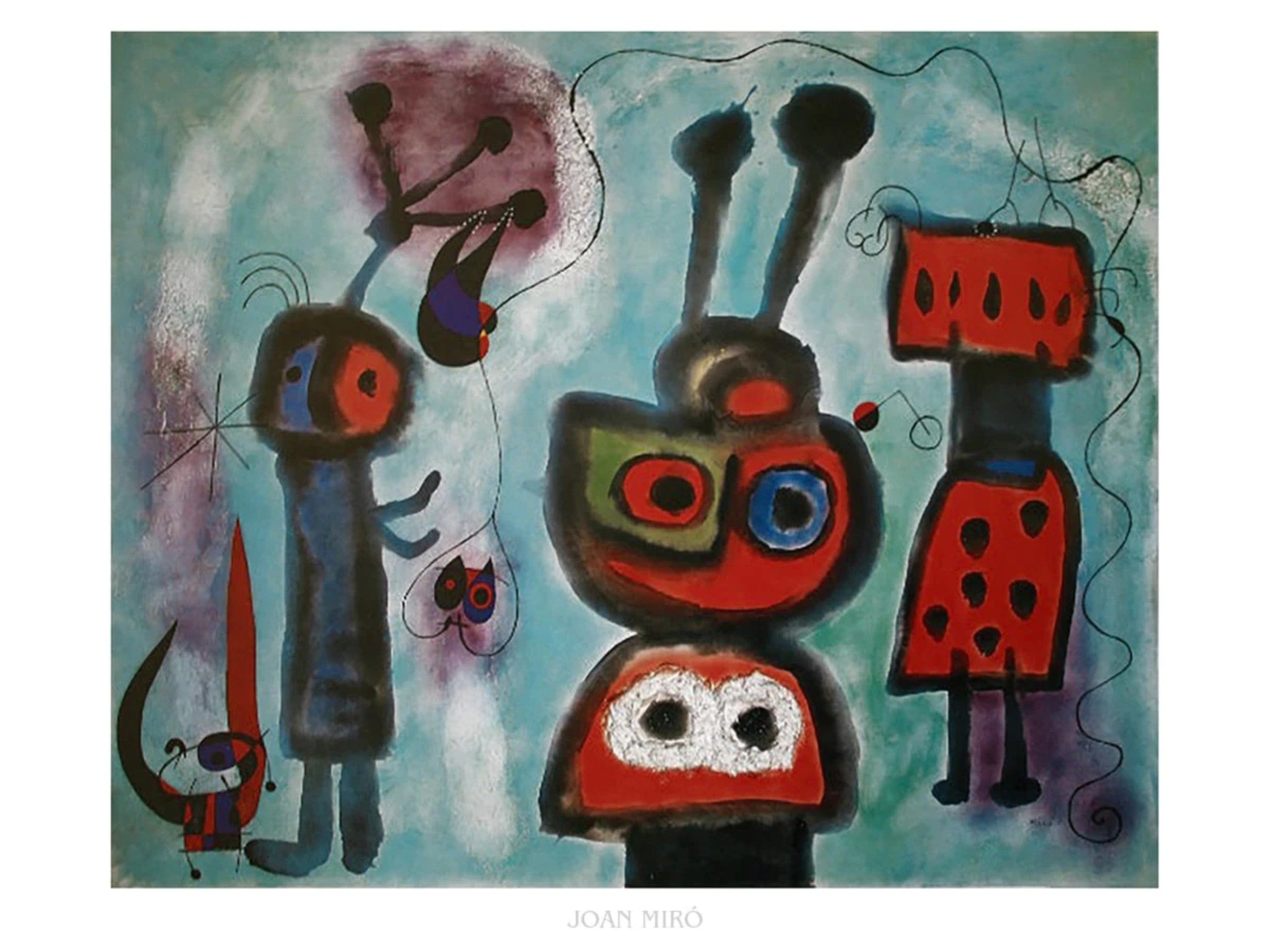 Affiche Art Joan Miro L oiseau au regard calme 80x60cm JM 271 PGM | Yourdecoration.fr