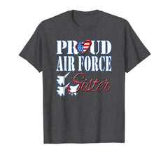 Funny shirts V-neck Tank top Hoodie sweatshirt usa uk au ca gifts for Proud Air Force Sister Shirt US Heart Military Women 1028537