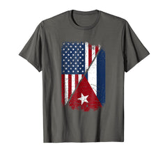 Funny shirts V-neck Tank top Hoodie sweatshirt usa uk au ca gifts for Cuba American Flag Shirt - Cuban American Gift 495863