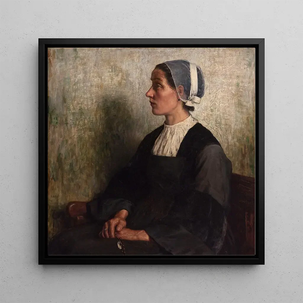 Bretonne en prière - Henri Jules Guinier