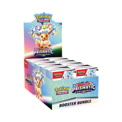 Bundle with the Pokemon Evee and is Teracristal form in the new set of Prismatic Evolutions