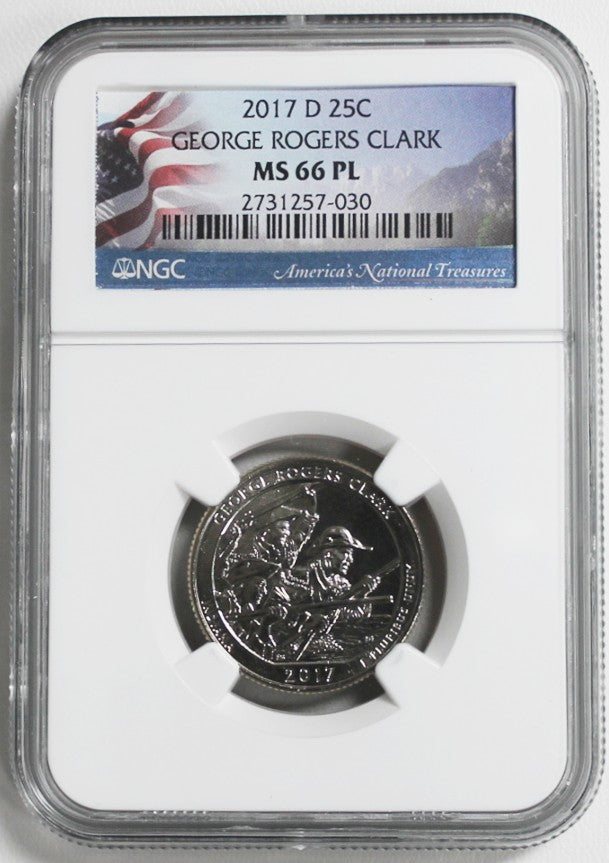 2017 D Quarter George Rogers Clark NGC MS 66 PL C119-07
