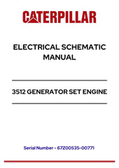 CATERPILLAR (CAT) 3512 GENERATOR SET ENGINE ELECTRICAL SCHEMATIC MANUAL | S/N 67Z00535-00771 PDF