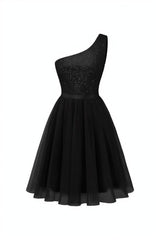 A-Line Knee Length Sequined Graduation Dresses CS0561 - COCOMELODY