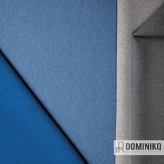 Camira Fabrics Era CSE41 Quota stoffering met visgraat weving en tweekleurig polyester in blauw en grijs, perfect voor ergonomisch meubilair.