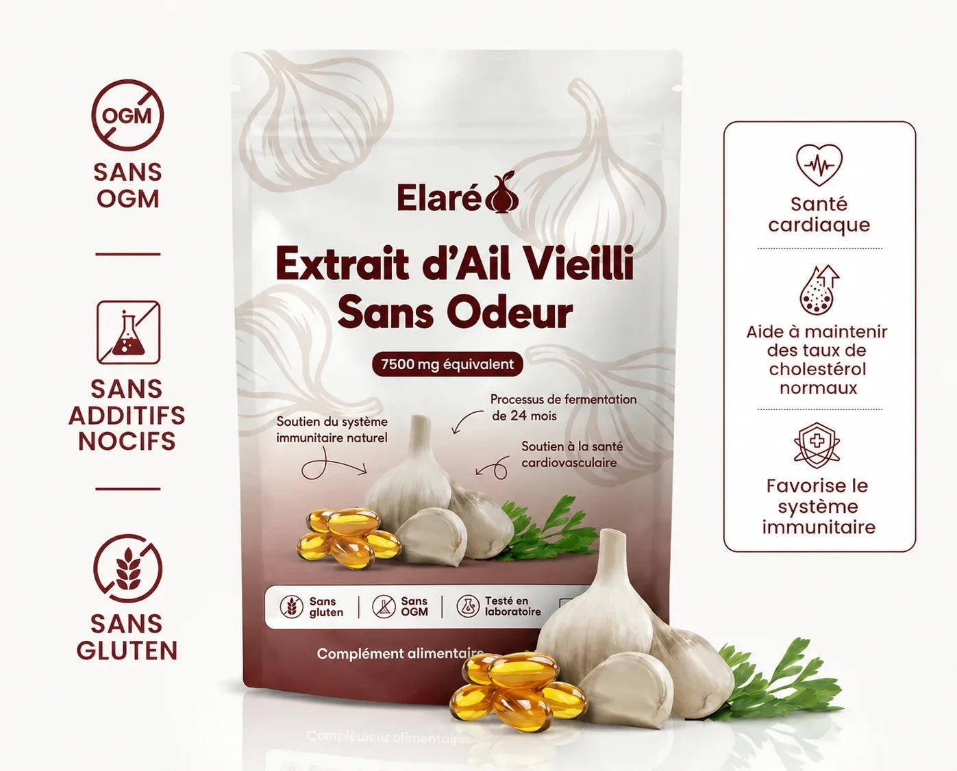 Extrait d’Ail Vieilli Sans Odeur 7500 mg - Burkina Faso